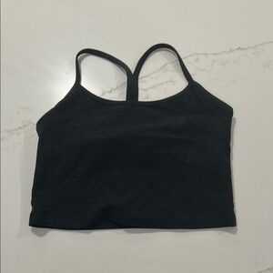 Beyond Yoga space dye Slim Racerback crop tank in charcoal-black size small